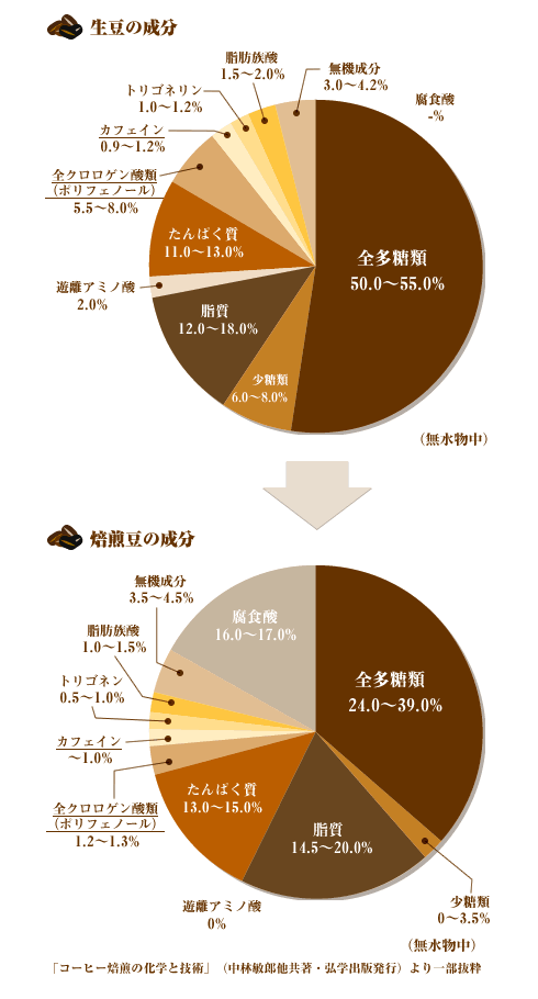 コーヒー豆の脂質・成分